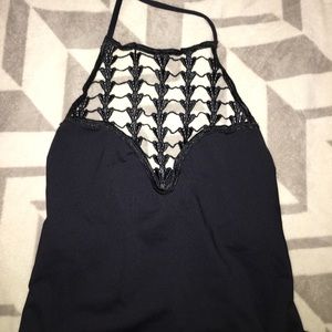 black one piece bikini